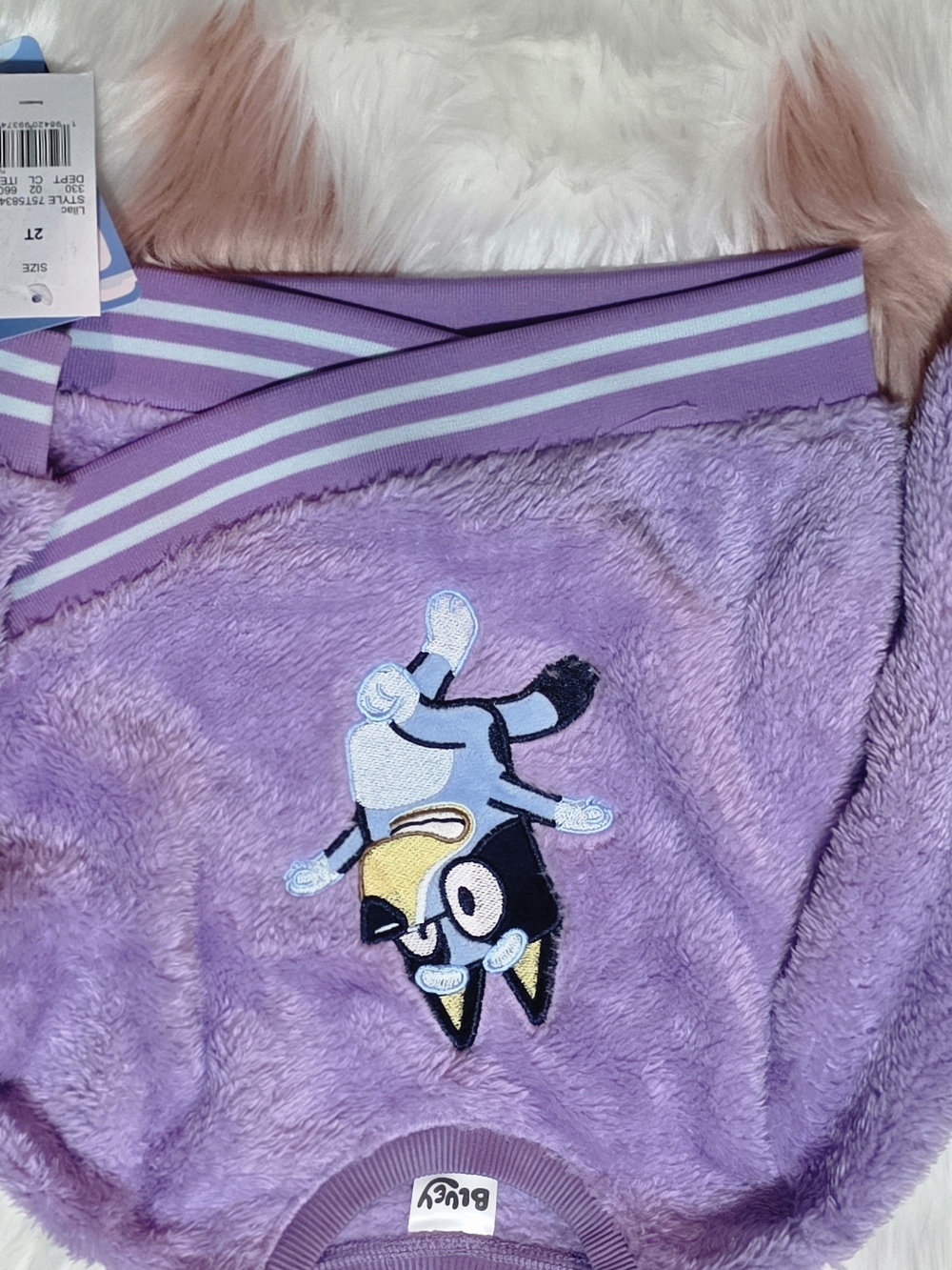 Lucy Lavender Plush Pullover Sweatshirt with Embroidered Character - Kids - Picture 6 of 6
